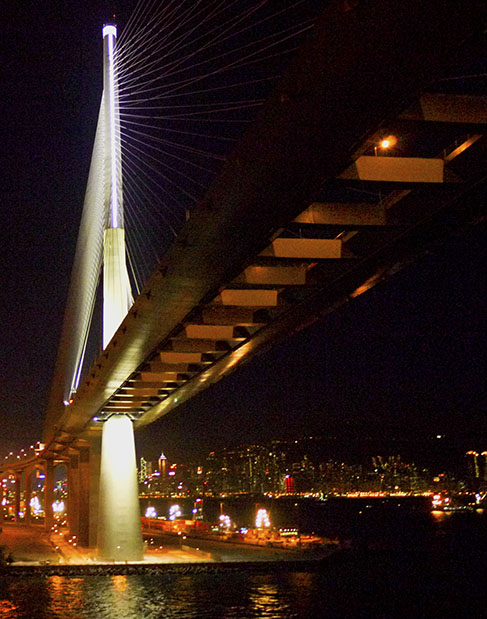Bridge over Hong Kong Harbor