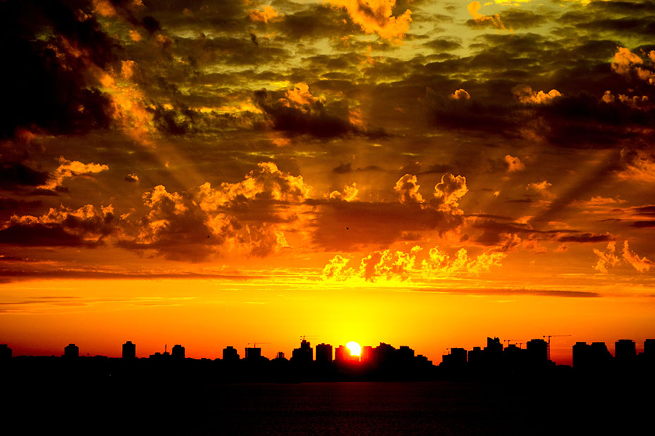 Sunrise over Montevideo